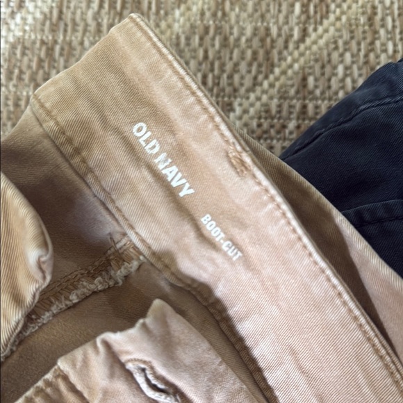 Old Navy Set of Three Casual Pants - Cream, Tan, and Navy - Picture 8 of 9